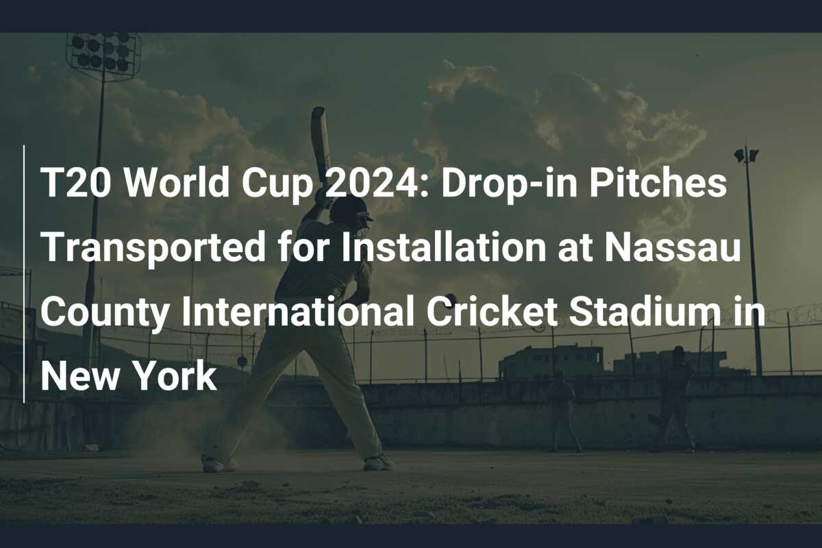 T World Cup Drop In Pitches Transported For Installation At