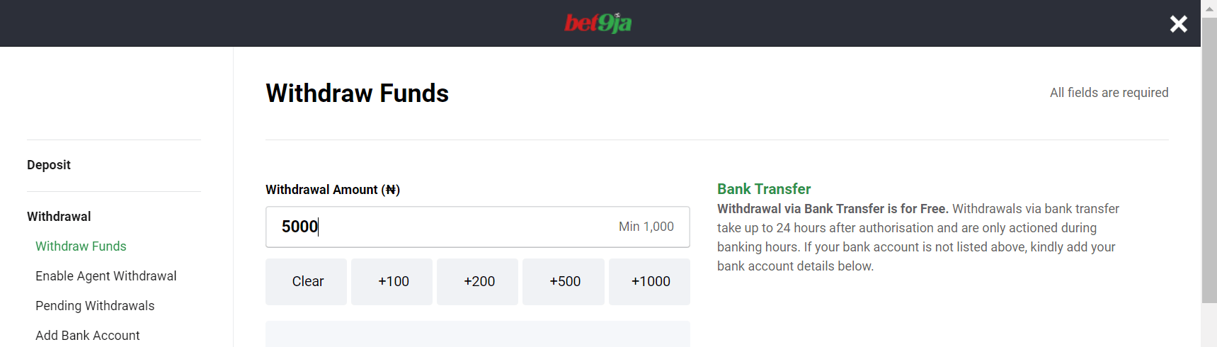 How to Withdraw Funds from Bet9ja 3