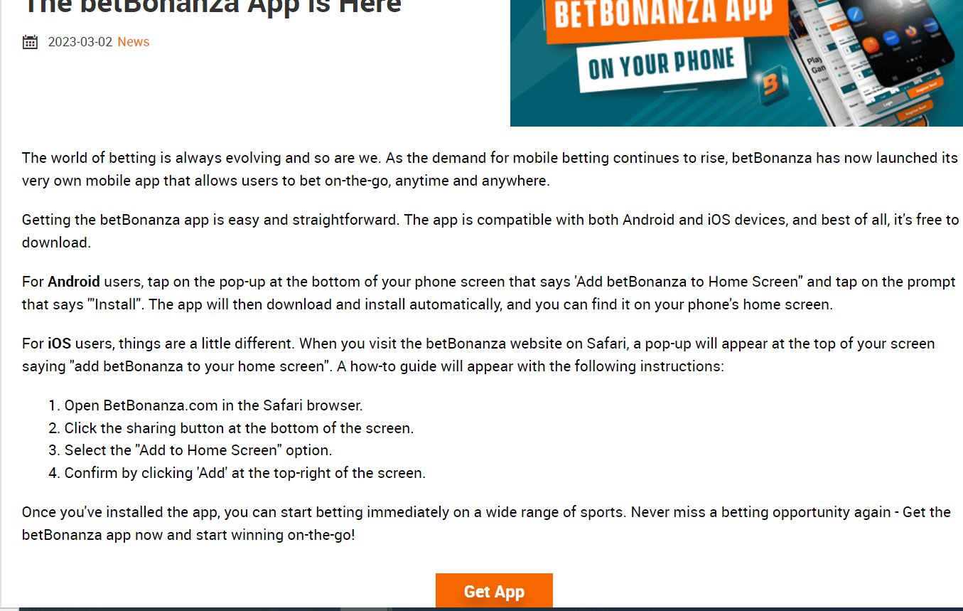 betbonanza mobile app