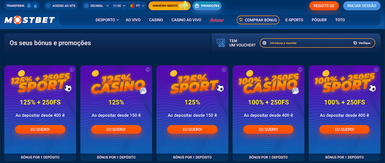 Código promocional da Mostbet
