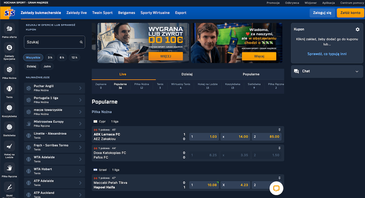 STS bet casino i sport