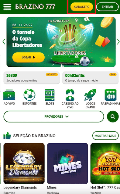 Como se cadastrar no Brazino777 pelo celular Android e iOS