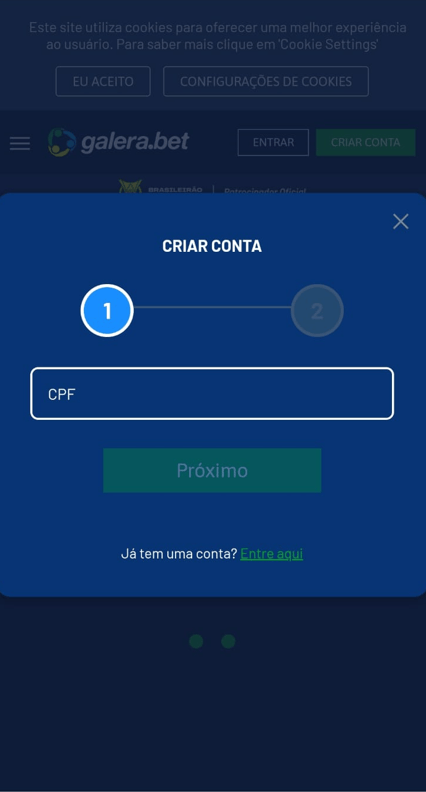 Como se registrar na Galera Bet pelo celular