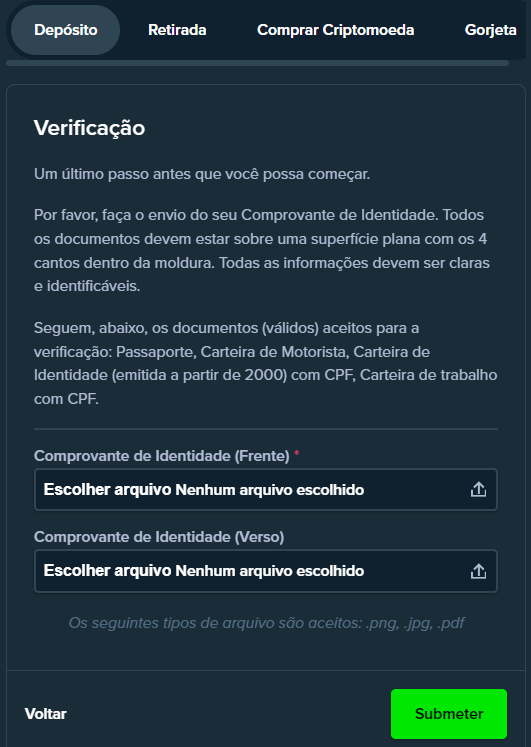 Complete a verificação