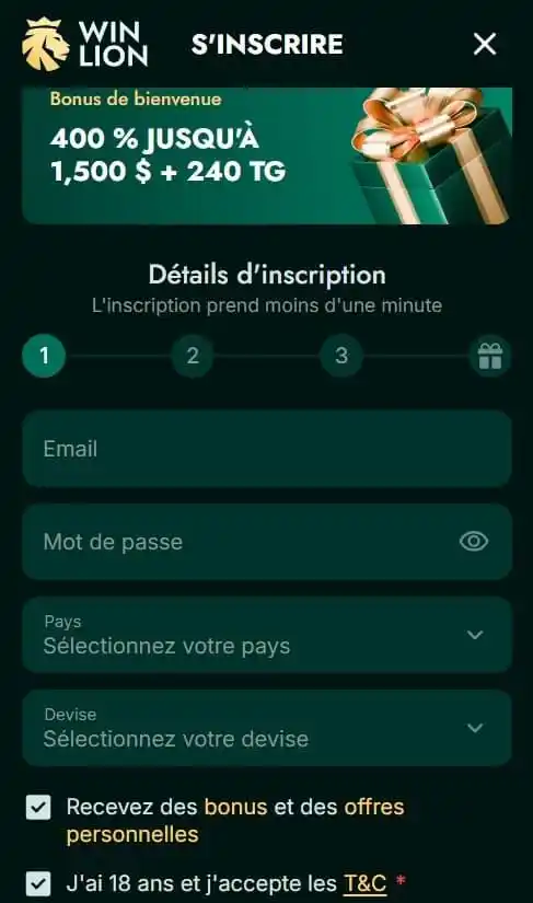 winlion registration