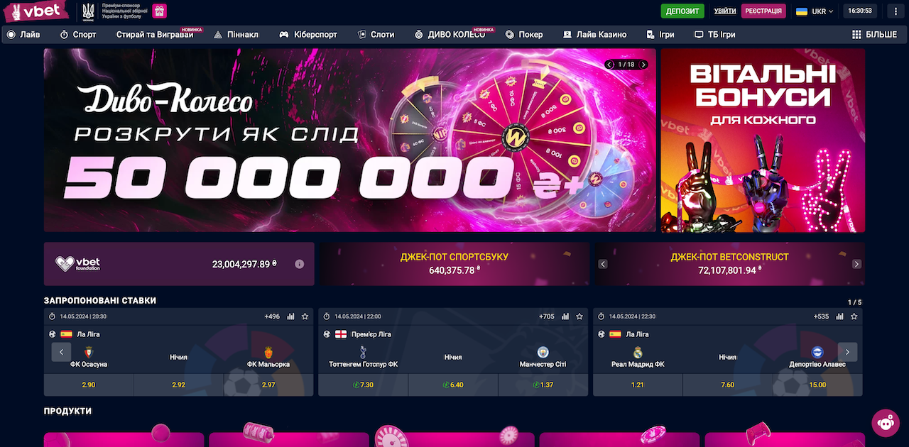Букмекерская компания Vbet