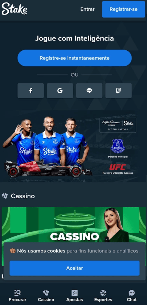 Como se registrar na Stake pelo celular