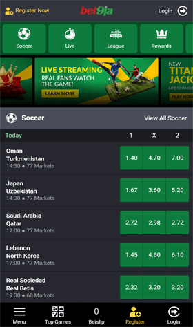 login option bet9ja