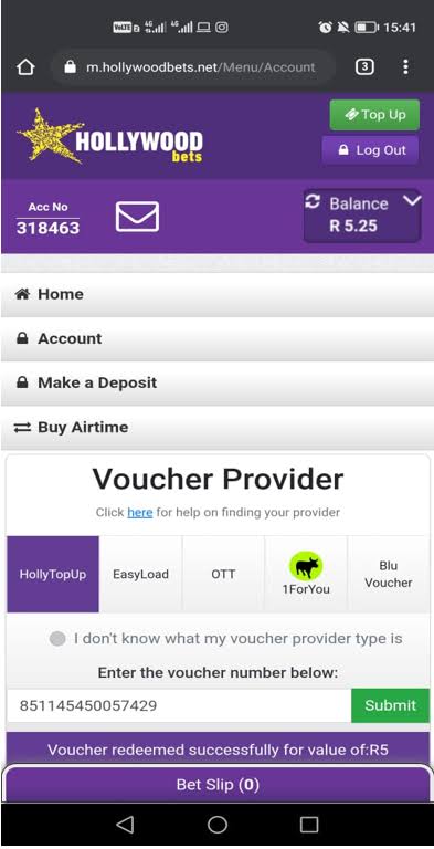 Hollywoodbets Deposit Methods