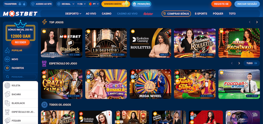 O melhor cassino ao vivo no escritório da Mostbet