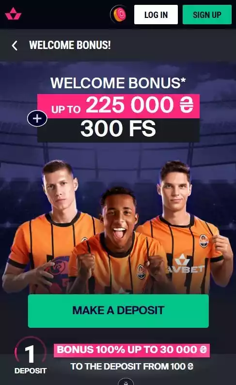 welcome bonus favbet
