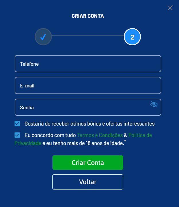 criar uma conta galerabet