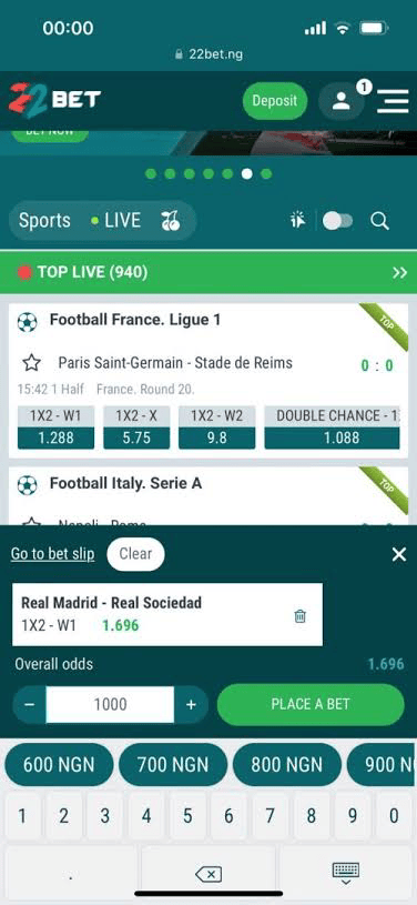 How to Place a Bet on 22bet mobile betting site