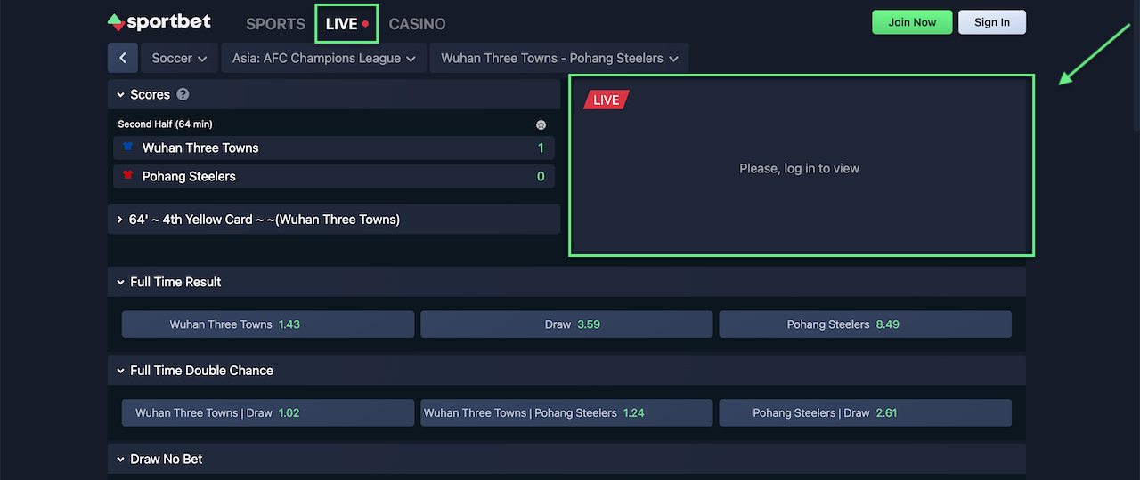 Live Streaming Sportbet.one