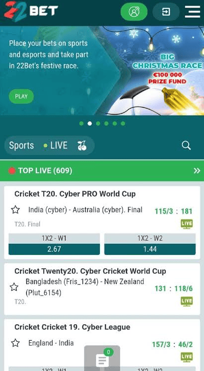 22bet Sports Betting Types, Odds and Formats
