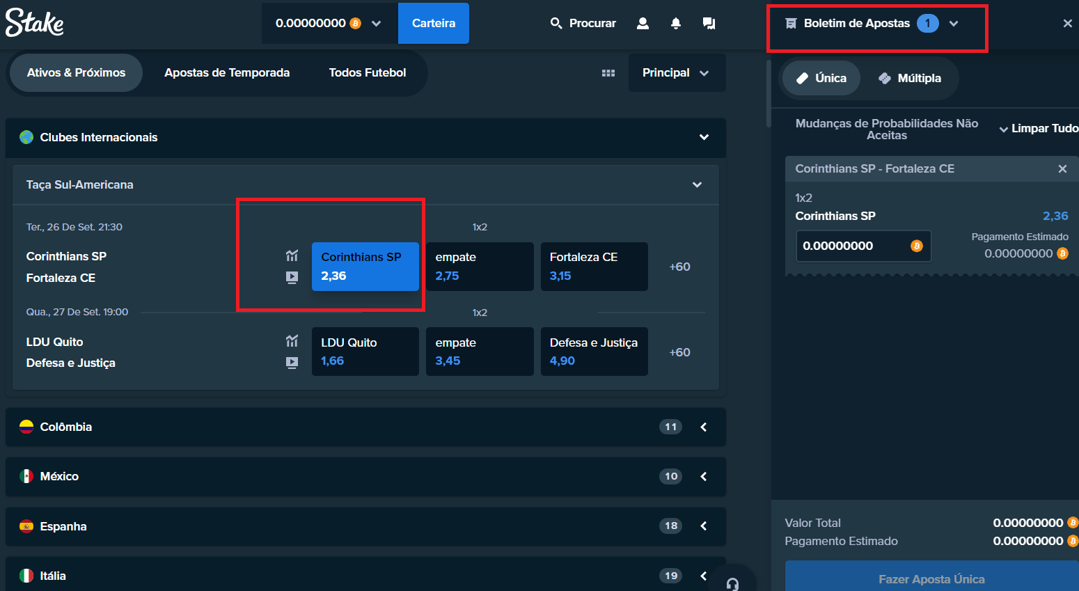 garantir seu palpite no Stake site 