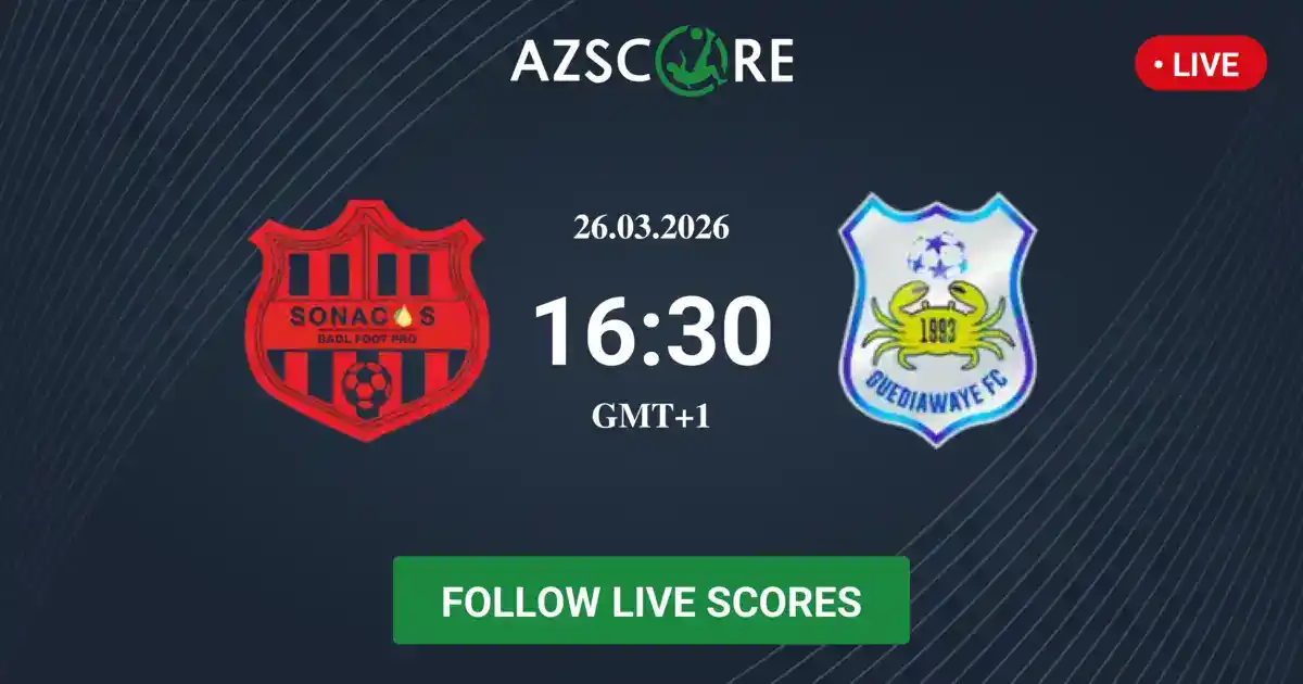 SONACOS vs Guediawaye FC 26/03/2026 live score, H2H and stats ...