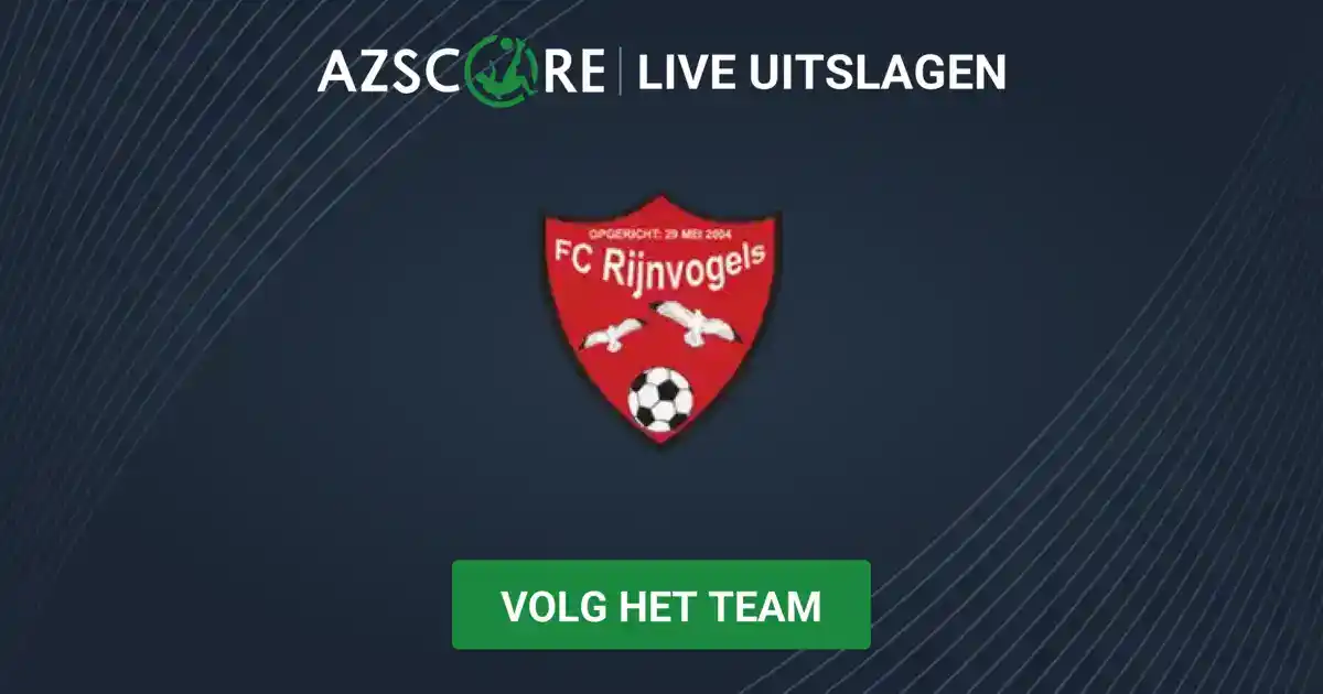 Rijnvogels vandaag ⋊ Livescore Rijnvogels ⋊ Vandaag wedstrijd ⊕ azscore.com