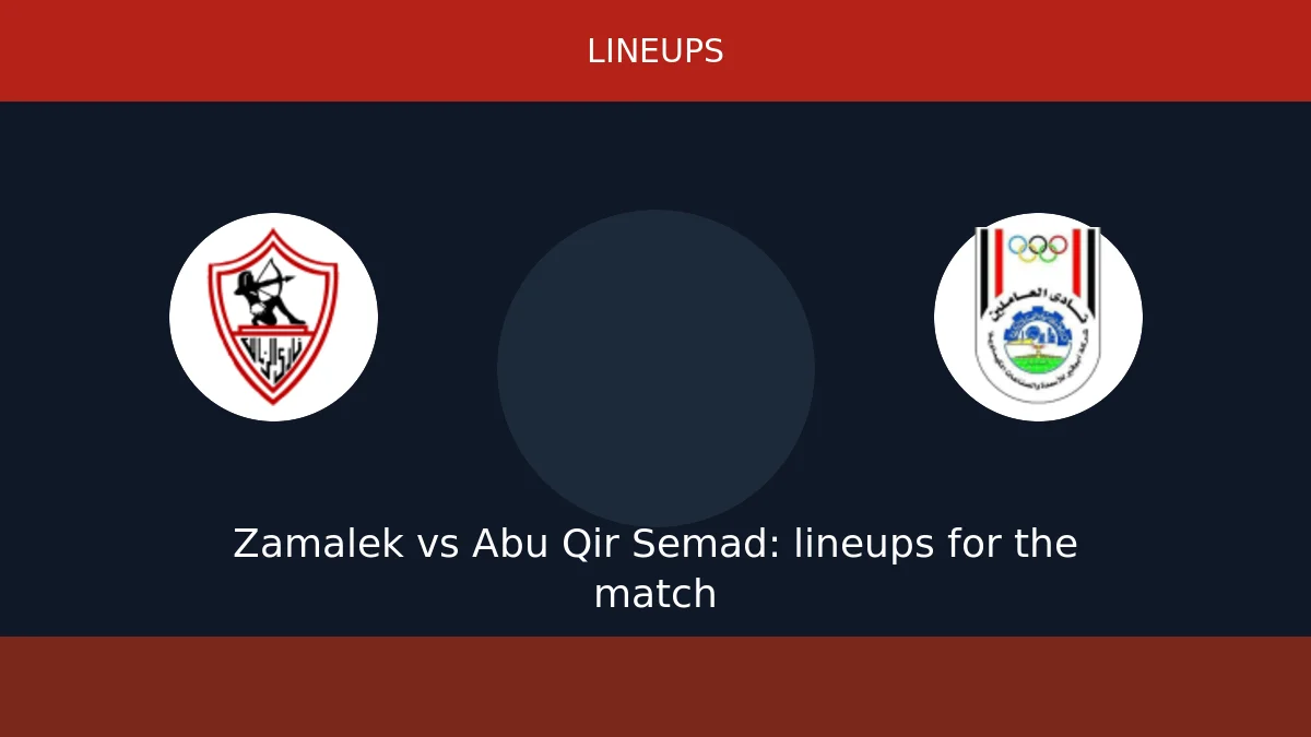 Zamalek vs Abu Qir Semad: alineaciones para el partido