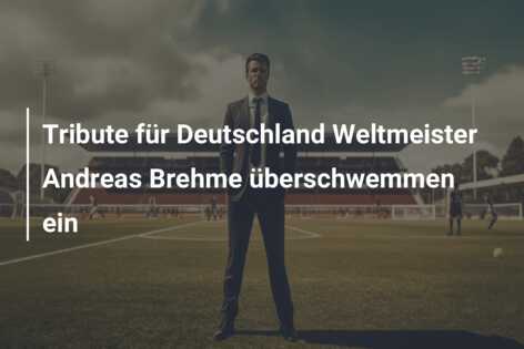 Tribute für Deutschland Weltmeister Andreas Brehme überschwemmen ein