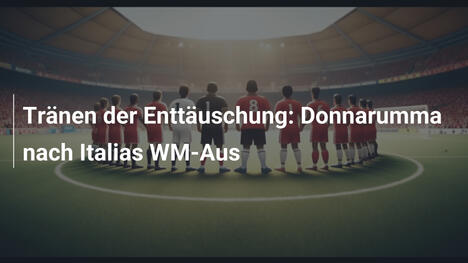 Tränen der Enttäuschung: Donnarumma nach Italias WM-Aus