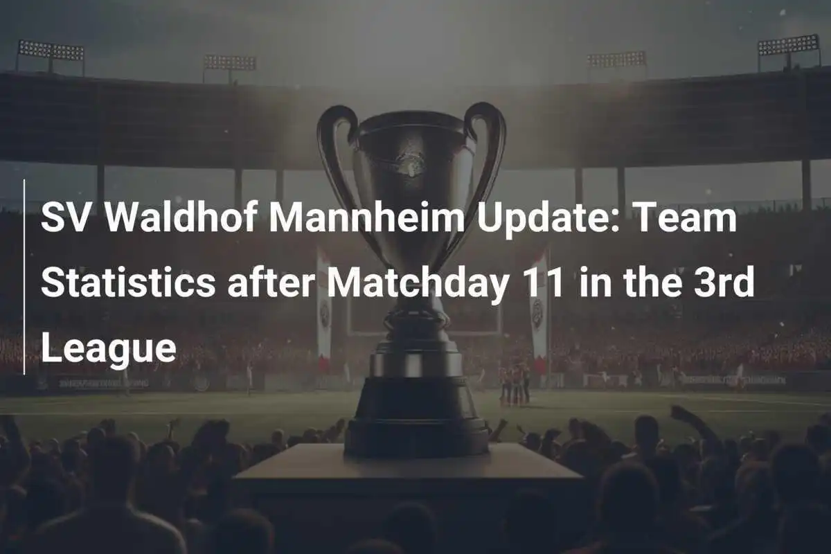 Aggiornamento SV Waldhof Mannheim: Statistiche della squadra dopo la Giornata 11 in 3. Liga