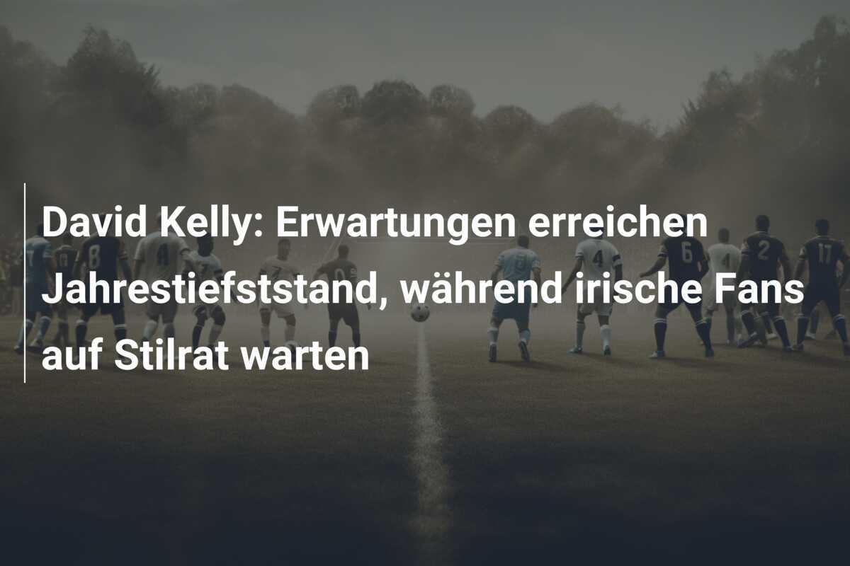 David Kelly: Erwartungen erreichen Jahrestiefststand, während irische Fans auf Stilrat warten