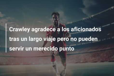 Crawley agradece a los aficionados tras un largo viaje pero no pueden servir un merecido punto