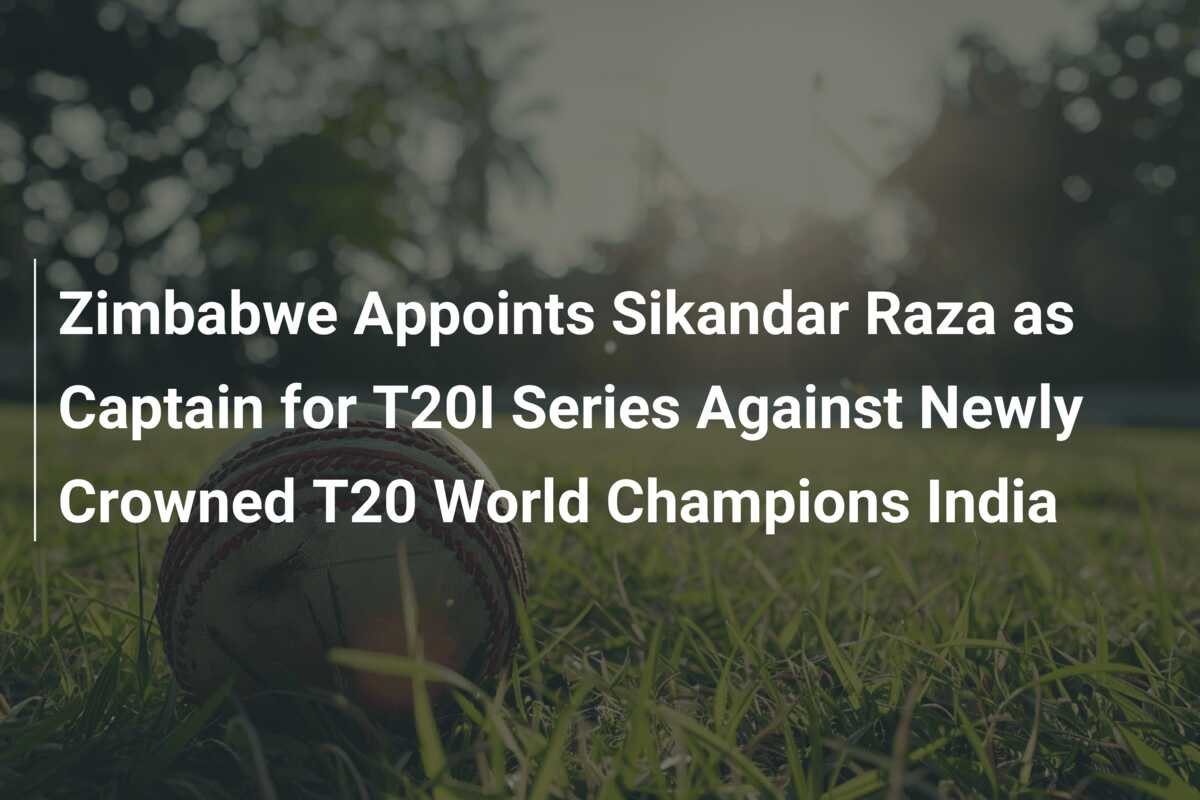 Zimbabwe Appoints Sikandar Raza As Captain For T20I Series Against ...