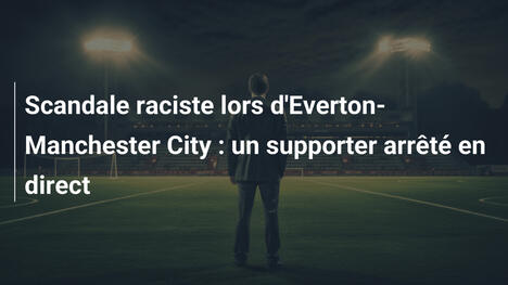 Scandale raciste lors d'Everton-Manchester City : un supporter arrêté en direct