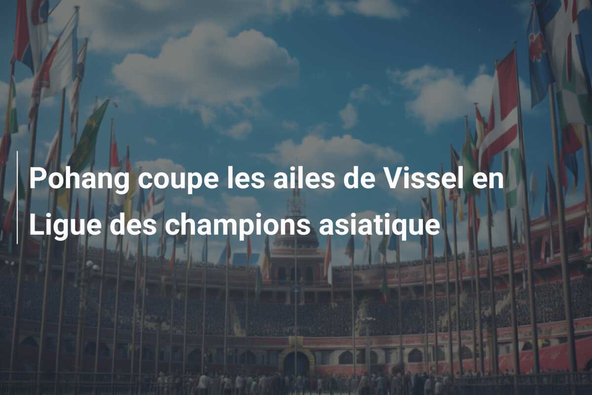 Pohang coupe les ailes de Vissel en Ligue des champions asiatique