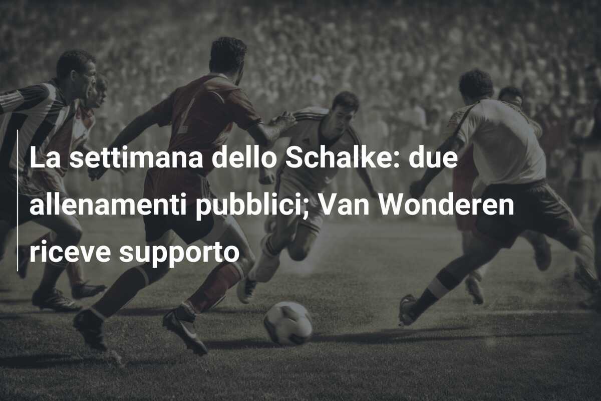 La settimana dello Schalke: due allenamenti pubblici; Van Wonderen riceve supporto