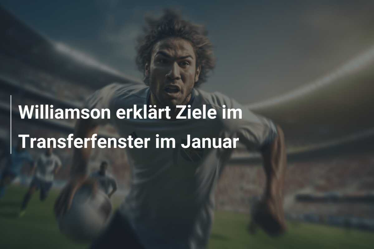 Williamson erklärt Ziele im Transferfenster im Januar