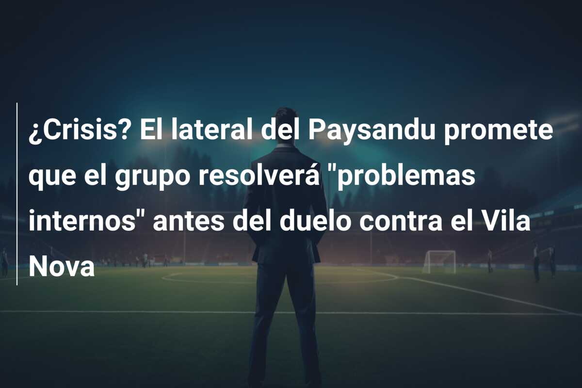 ¿Crisis? El lateral del Paysandu promete que el grupo resolverá “problemas internos” antes del duelo contra el Vila Nova