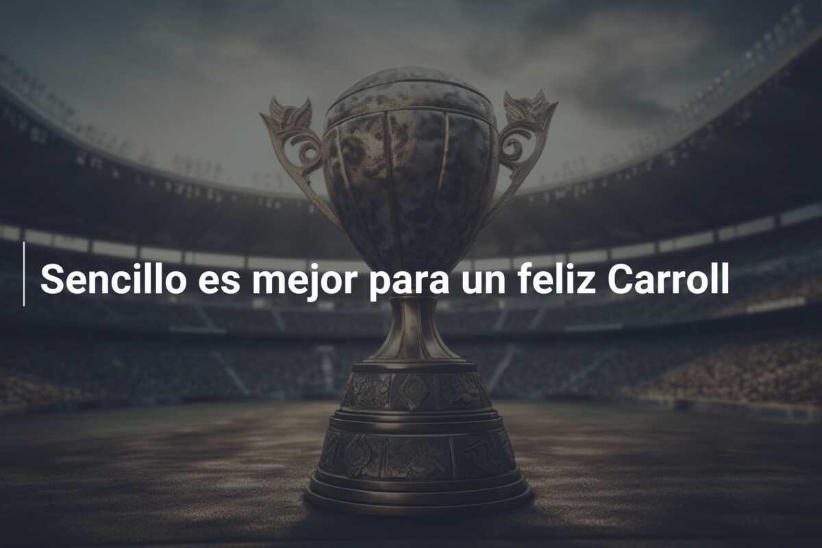 Sencillo es mejor para un feliz Carroll
