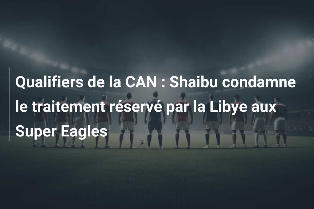 Qualifiers de la CAN : Shaibu condamne le traitement réservé par la Libye aux Super Eagles