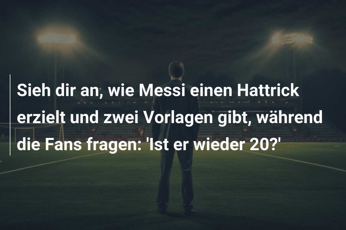 Sieh dir an, wie Messi einen Hattrick erzielt und zwei Vorlagen gibt, während die Fans fragen: 'Ist er wieder 20?'
