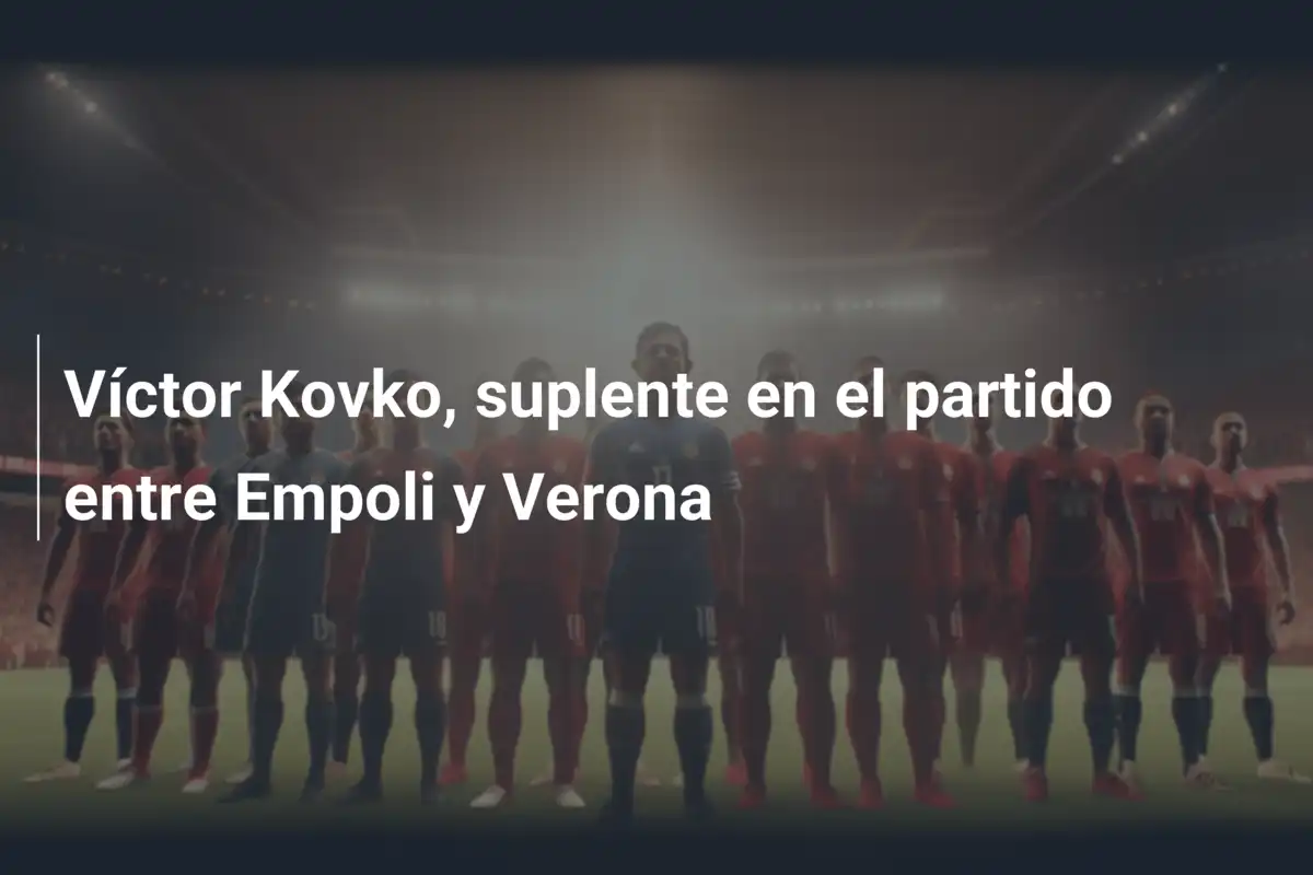Víctor Kovko, suplente en el partido entre Empoli y Verona