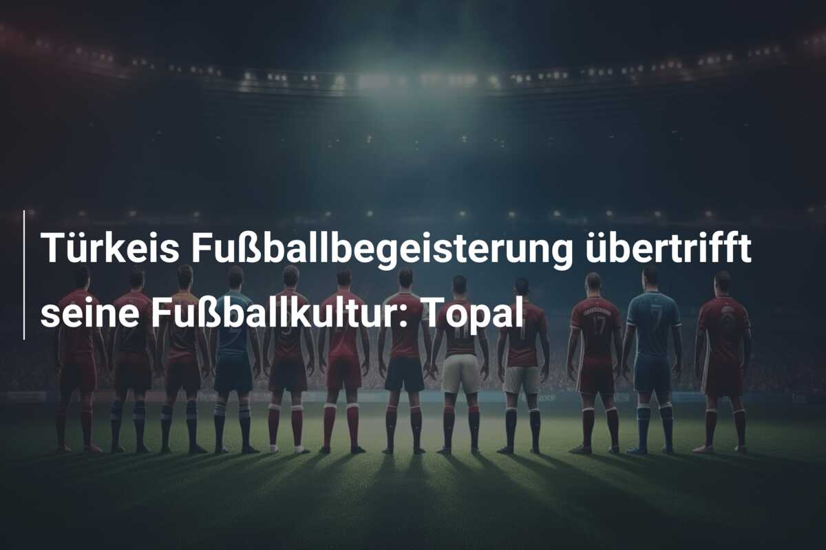 Türkeis Fußballbegeisterung übertrifft seine Fußballkultur: Topal