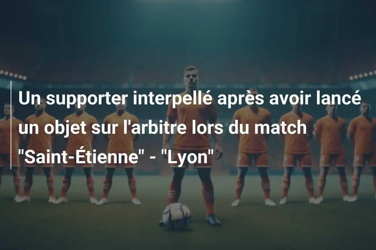 Un supporter interpellé après avoir lancé un objet sur l'arbitre lors du match "Saint-Étienne" - "Lyon"