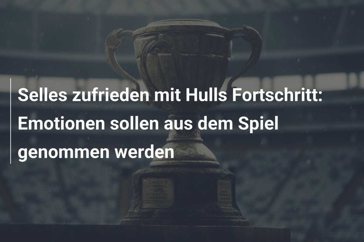 Selles zufrieden mit Hulls Fortschritt: Emotionen sollen aus dem Spiel genommen werden