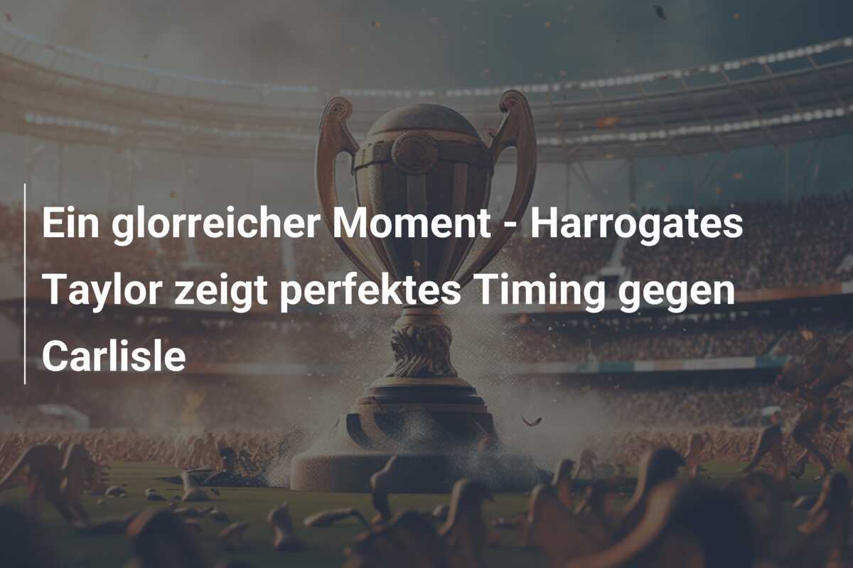 Ein glorreicher Moment - Harrogates Taylor zeigt perfektes Timing gegen Carlisle