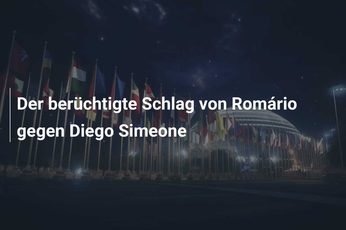 Der berüchtigte Schlag von Romário gegen Diego Simeone