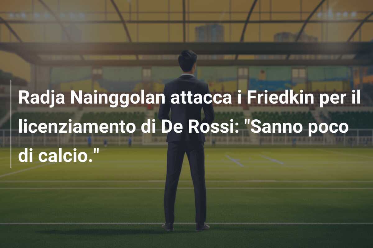 Radja Nainggolan attacca i Friedkin per il licenziamento di De Rossi: "Sanno poco di calcio."