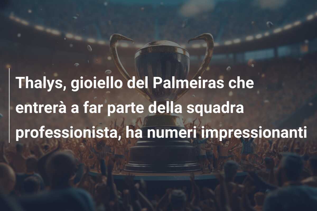 Thalys, gioiello del Palmeiras che entrerà a far parte della squadra professionista, ha numeri impressionanti