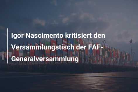 Igor Nascimento kritisiert den Versammlungstisch der FAF-Generalversammlung
