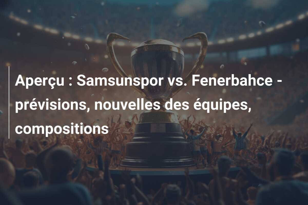 Aperçu : Samsunspor vs. Fenerbahce - prévisions, nouvelles des équipes, compositions