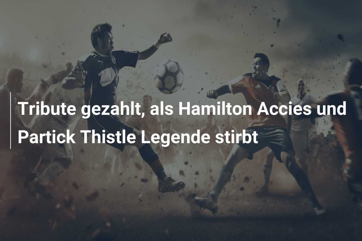 Tribute gezahlt, als Hamilton Accies und Partick Thistle Legende stirbt