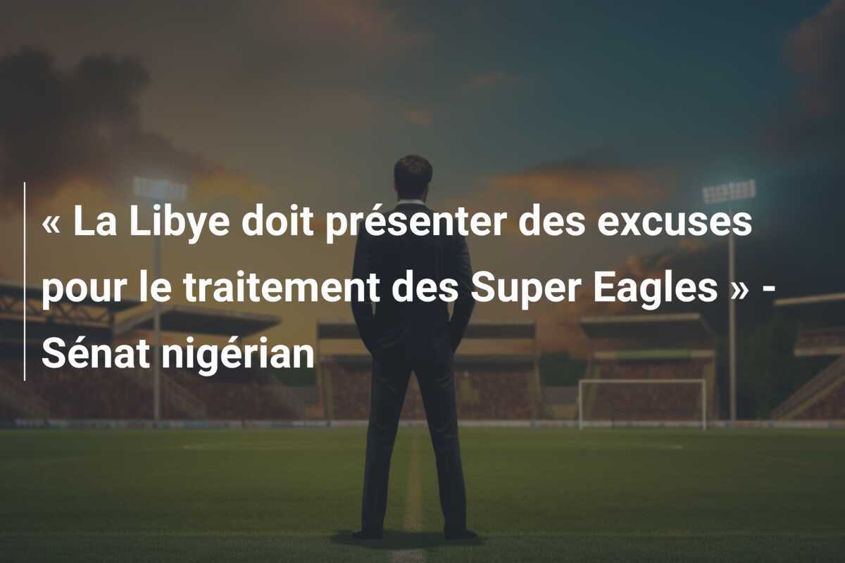 « La Libye doit présenter des excuses pour le traitement des Super Eagles » - Sénat nigérian