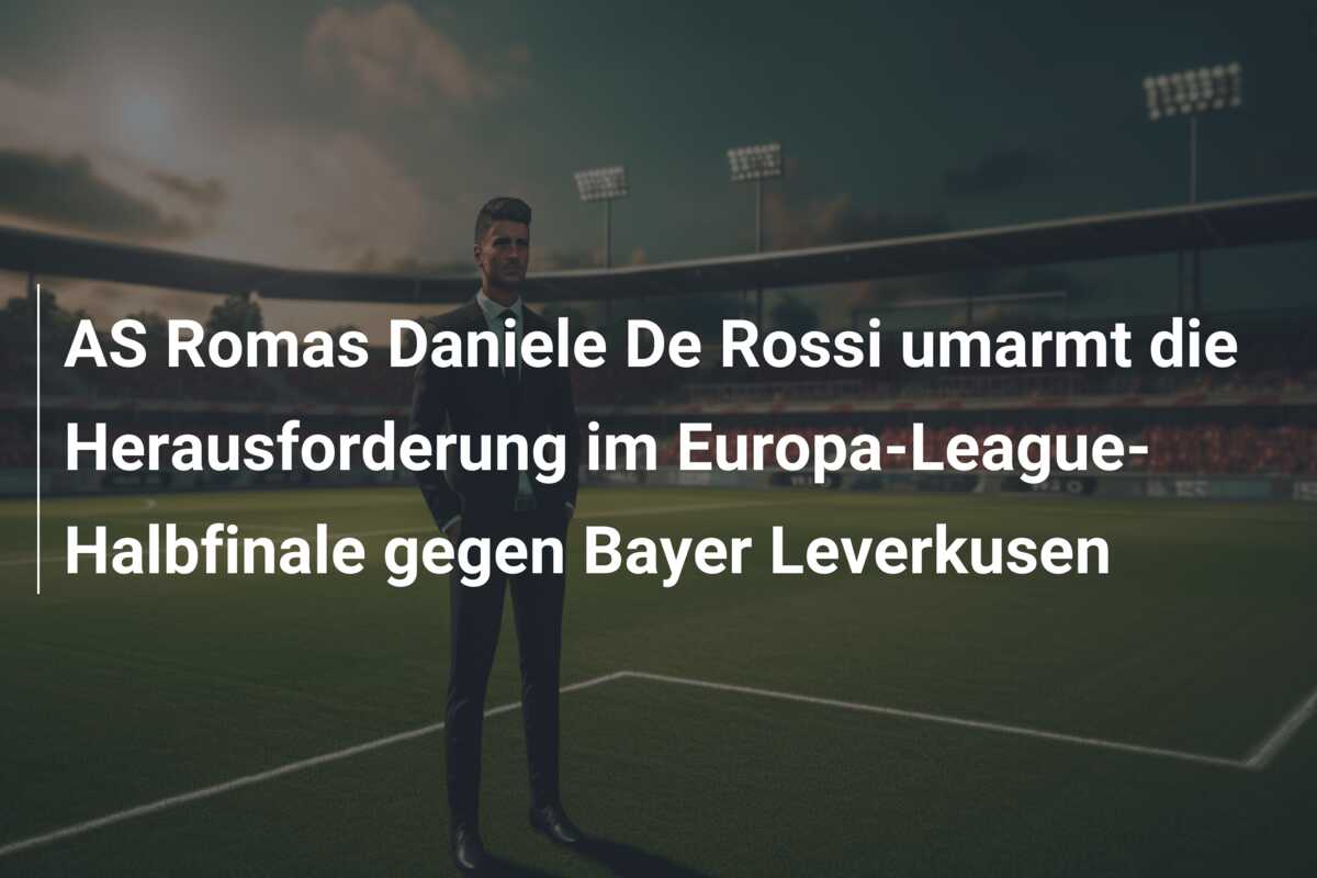 AS Romas Daniele De Rossi umarmt die Herausforderung im Europa-League-Halbfinale gegen Bayer Leverkusen